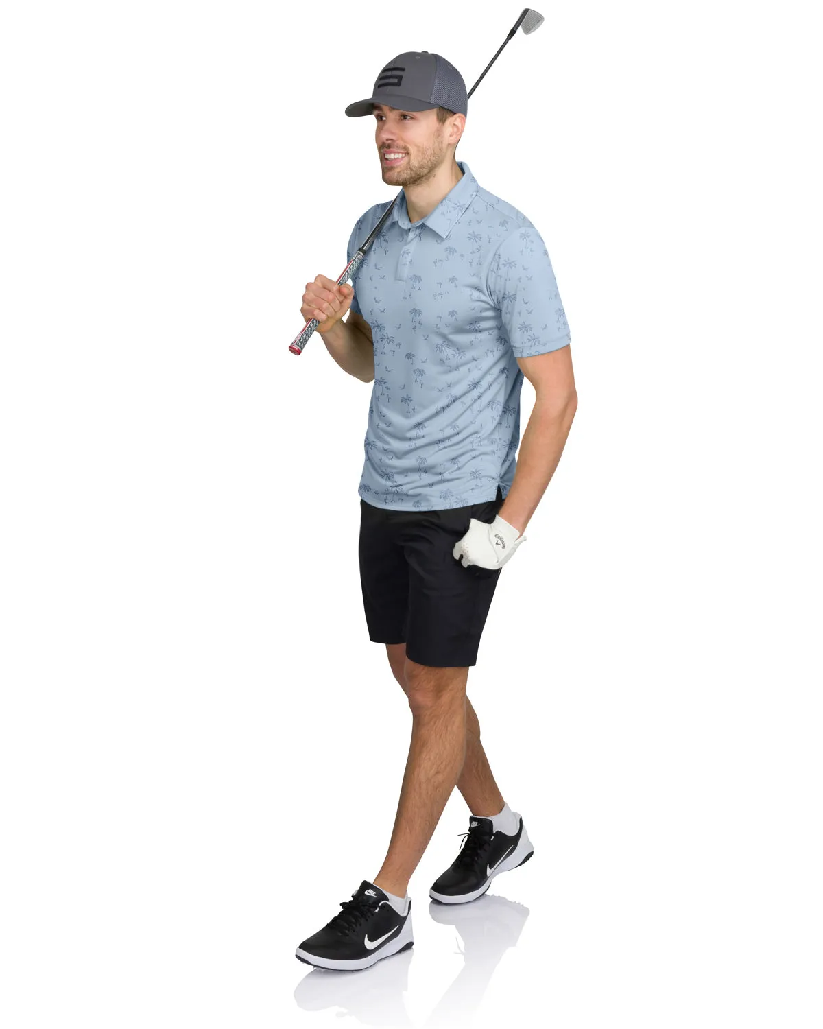 Men's Simple Pattern Performance Polos - PREORDER