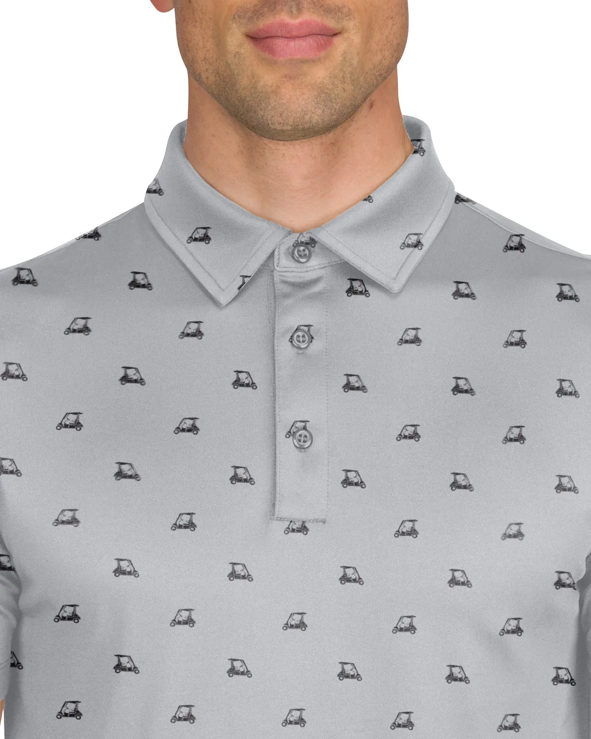 Men's Simple Pattern Performance Polos - PREORDER