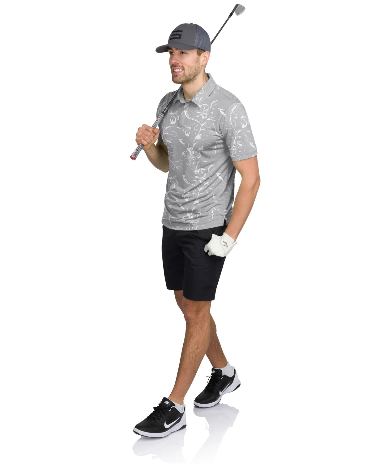 Men's Simple Pattern Performance Polos - PREORDER
