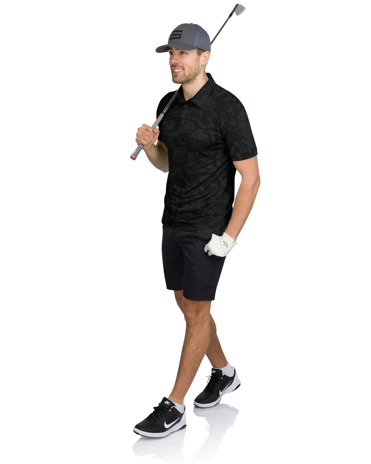 Men's Simple Pattern Performance Polos - PREORDER
