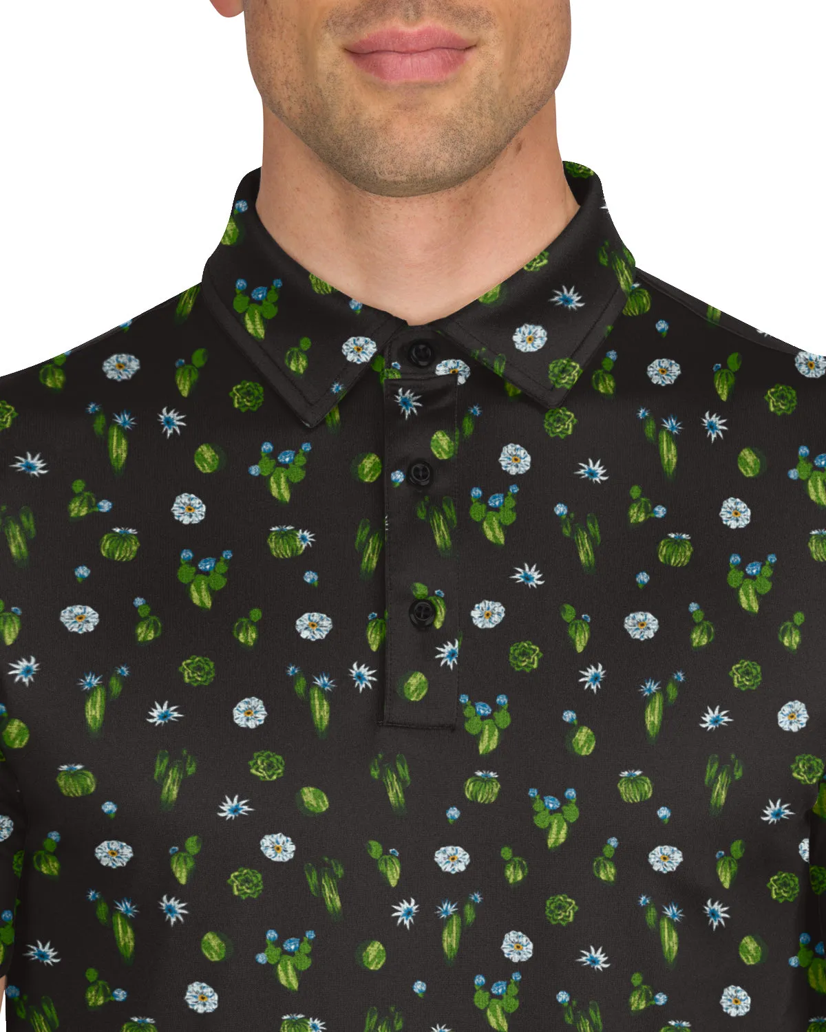 Men's Simple Pattern Performance Polos - PREORDER