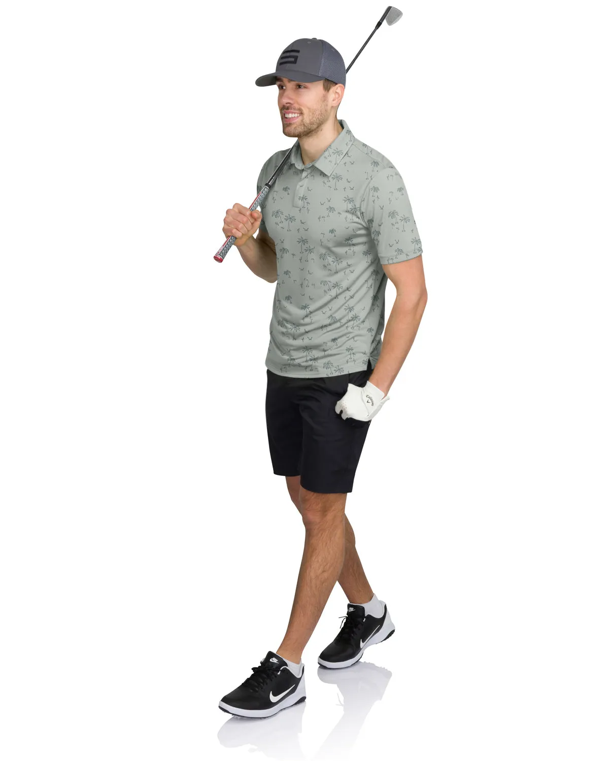 Men's Simple Pattern Performance Polos - PREORDER