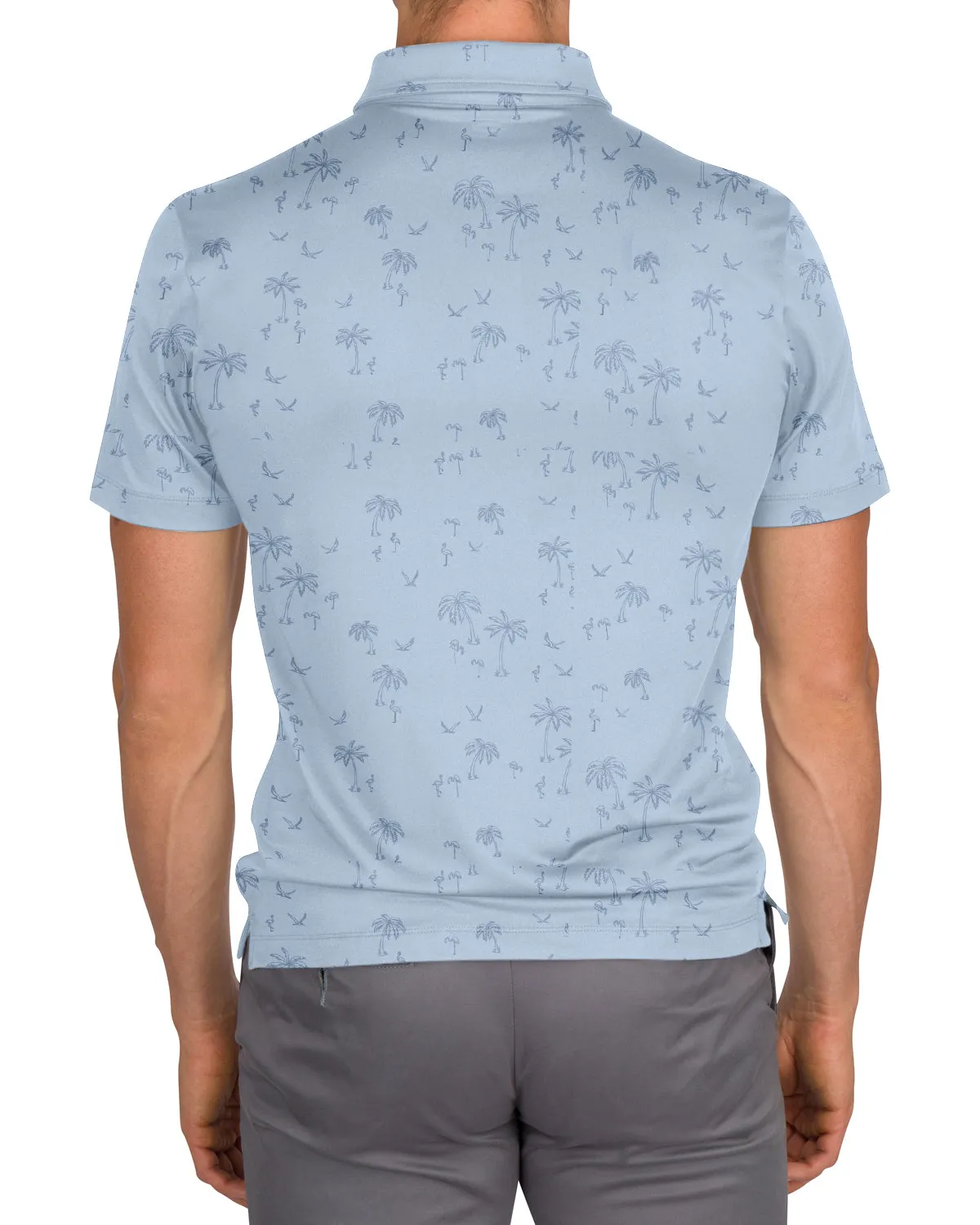 Men's Simple Pattern Performance Polos - PREORDER
