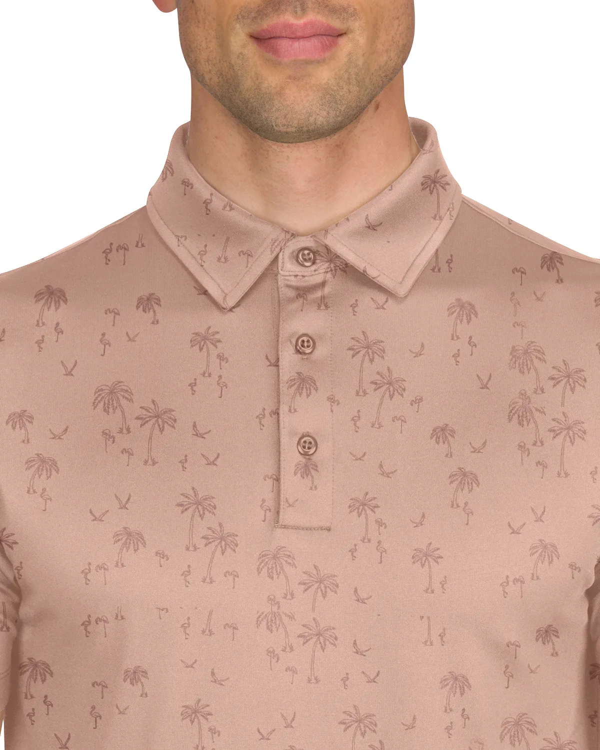 Men's Simple Pattern Performance Polos - PREORDER