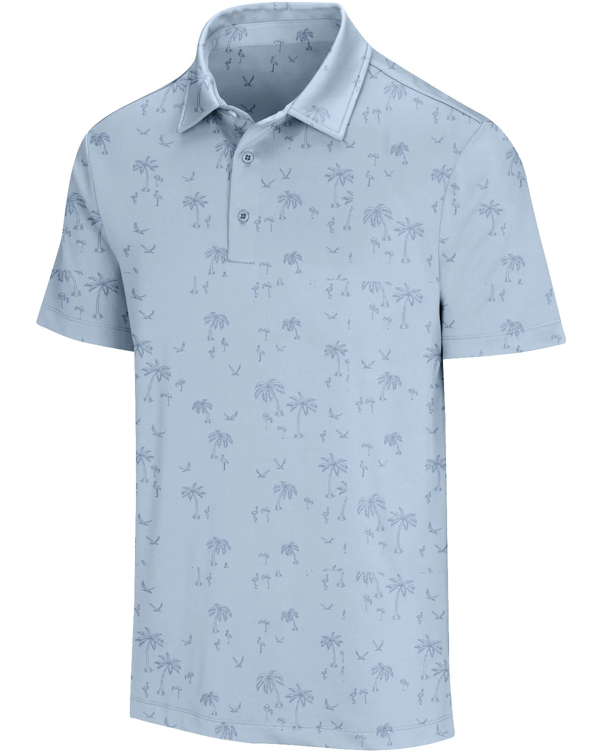 Men's Simple Pattern Performance Polos - PREORDER