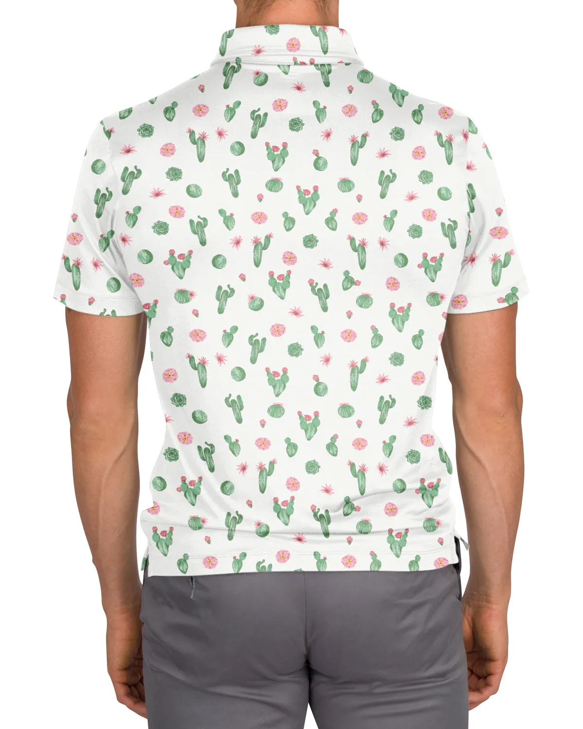 Men's Simple Pattern Performance Polos - PREORDER