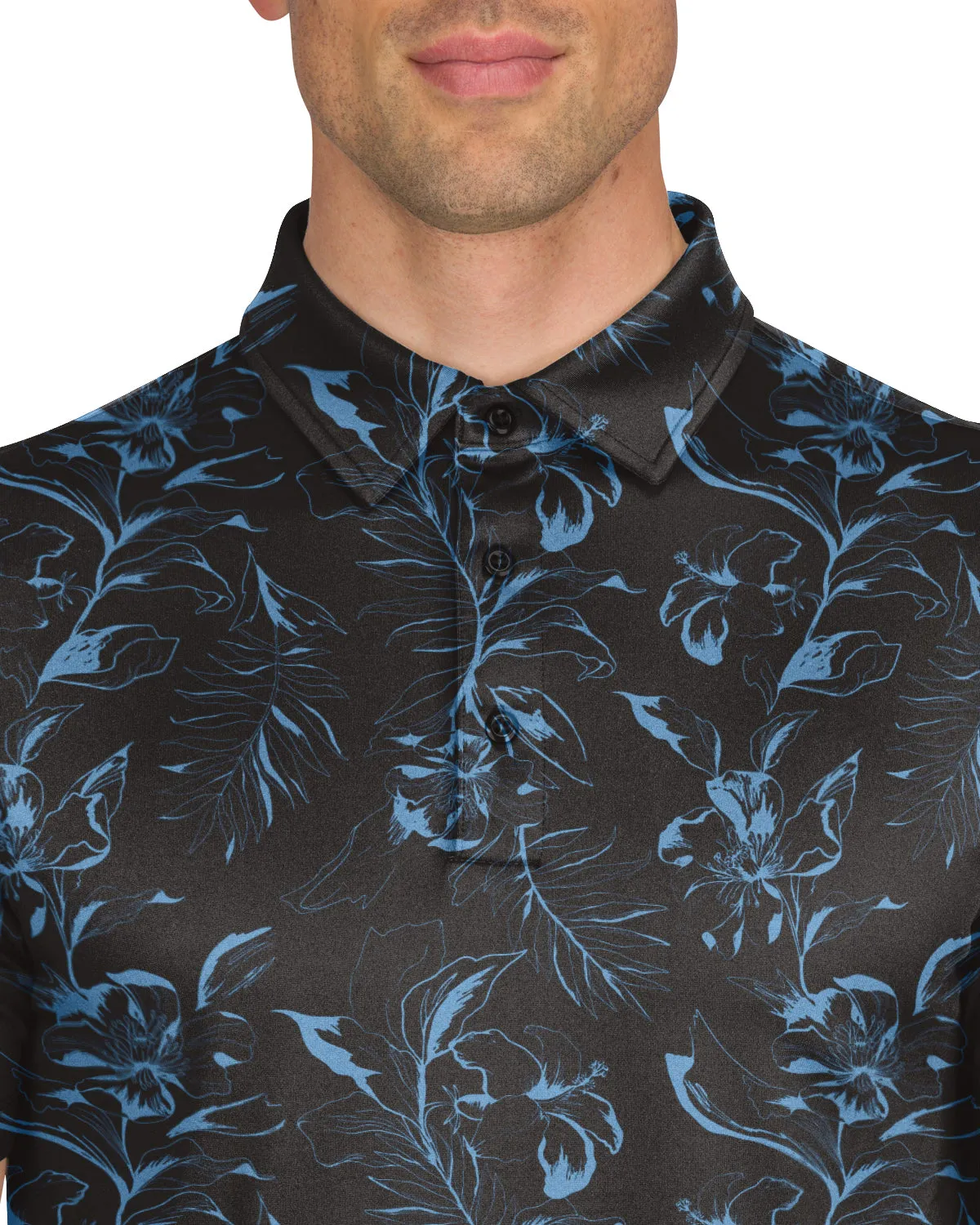 Men's Simple Pattern Performance Polos - PREORDER