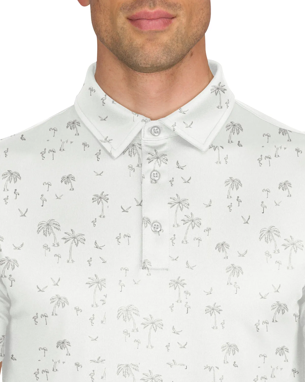 Men's Simple Pattern Performance Polos - PREORDER