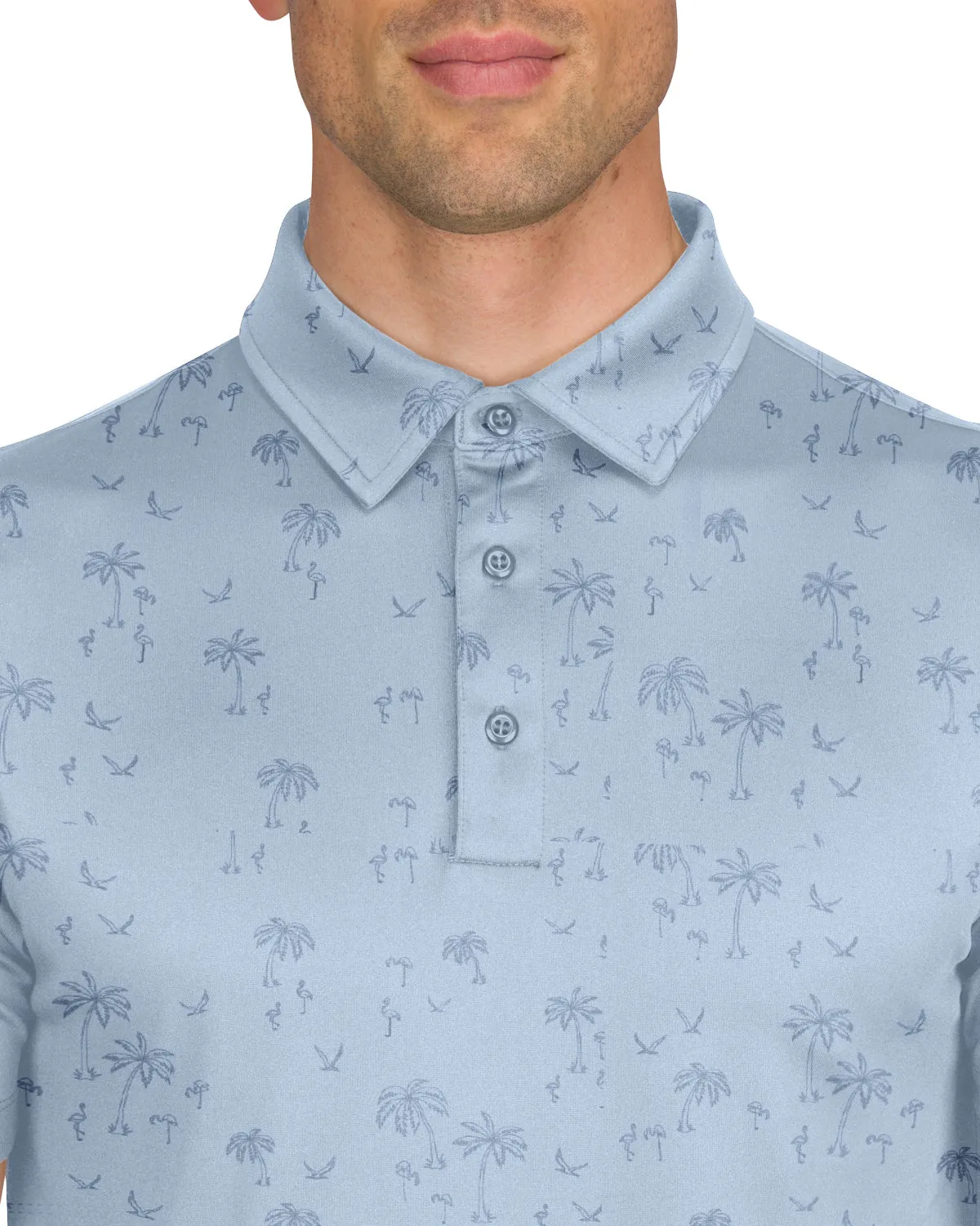 Men's Simple Pattern Performance Polos - PREORDER