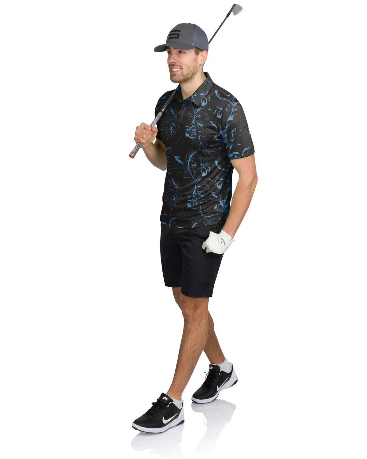 Men's Simple Pattern Performance Polos - PREORDER