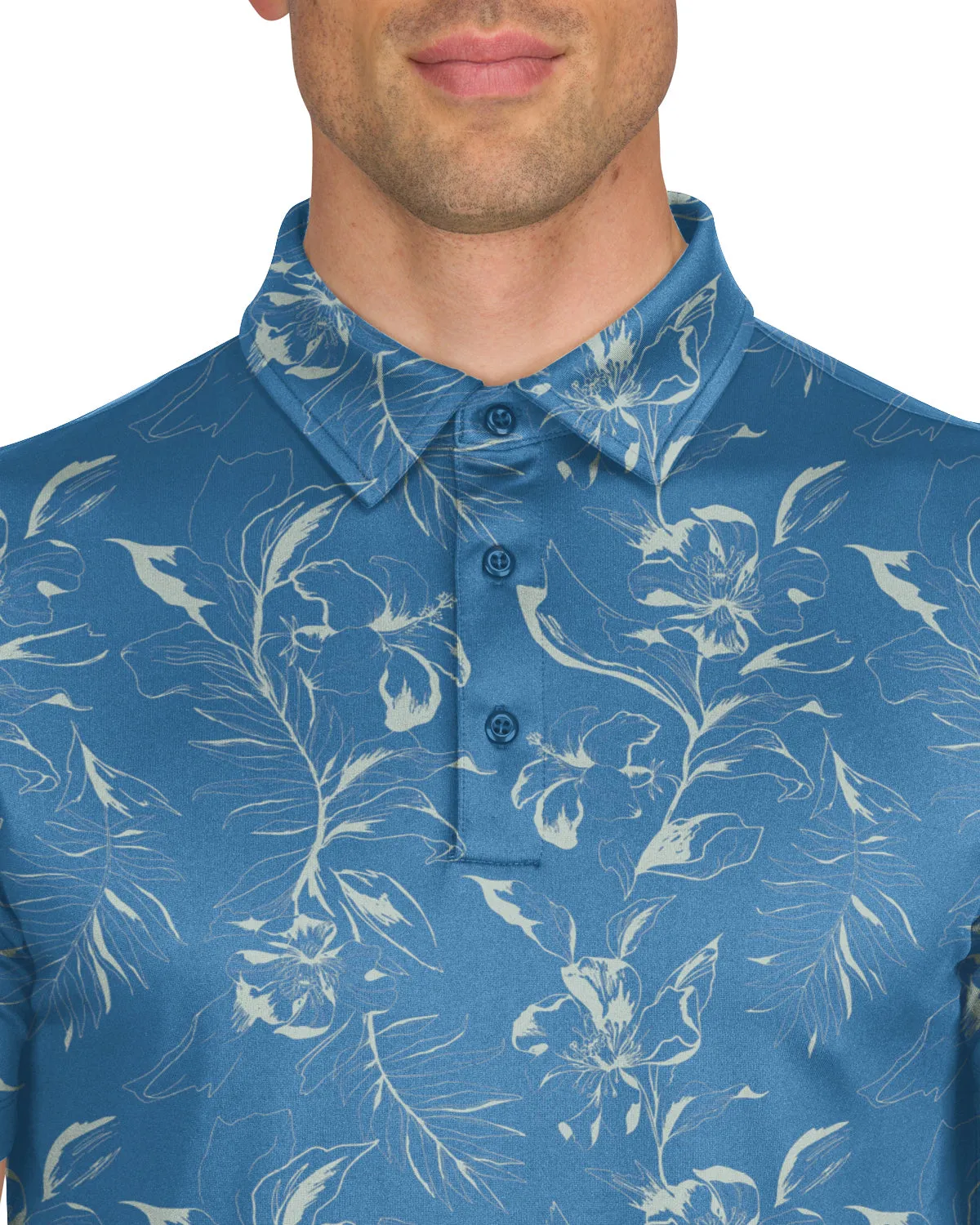Men's Simple Pattern Performance Polos - PREORDER