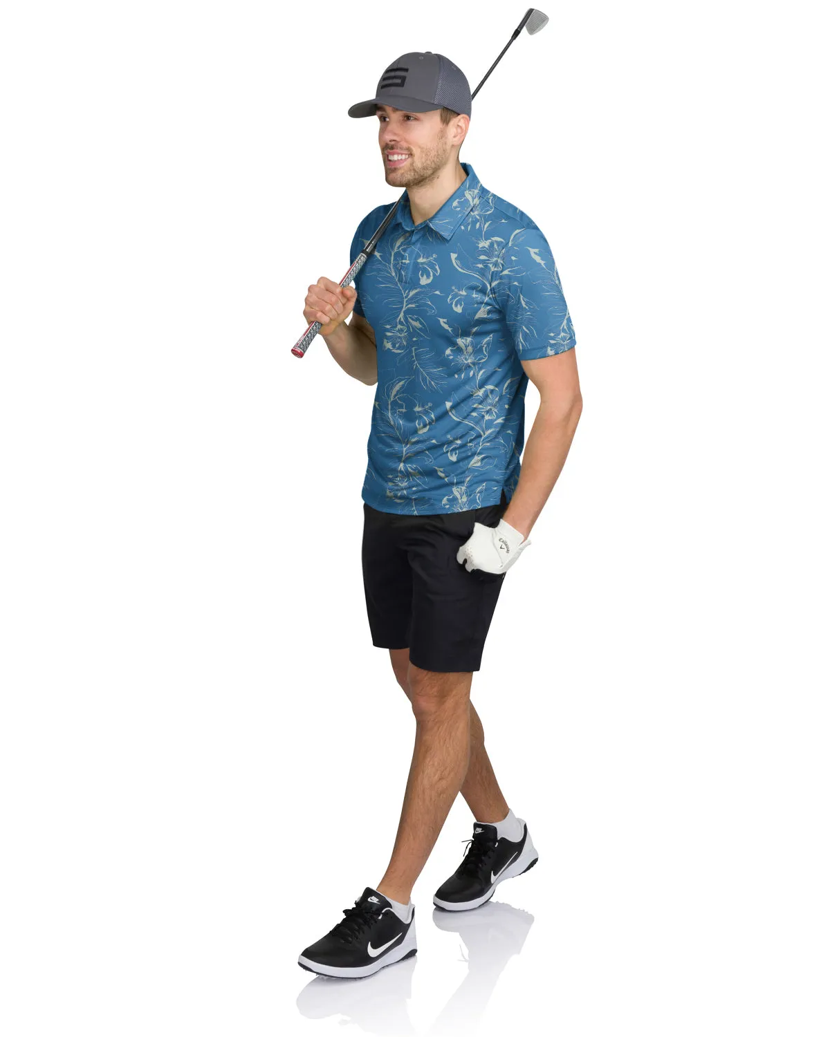Men's Simple Pattern Performance Polos - PREORDER
