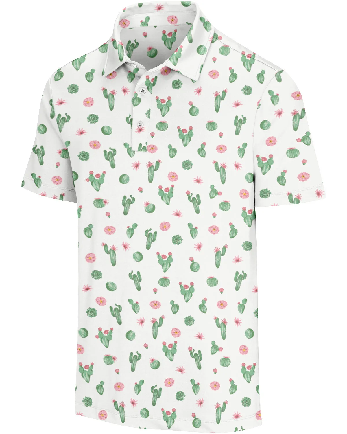 Men's Simple Pattern Performance Polos - PREORDER
