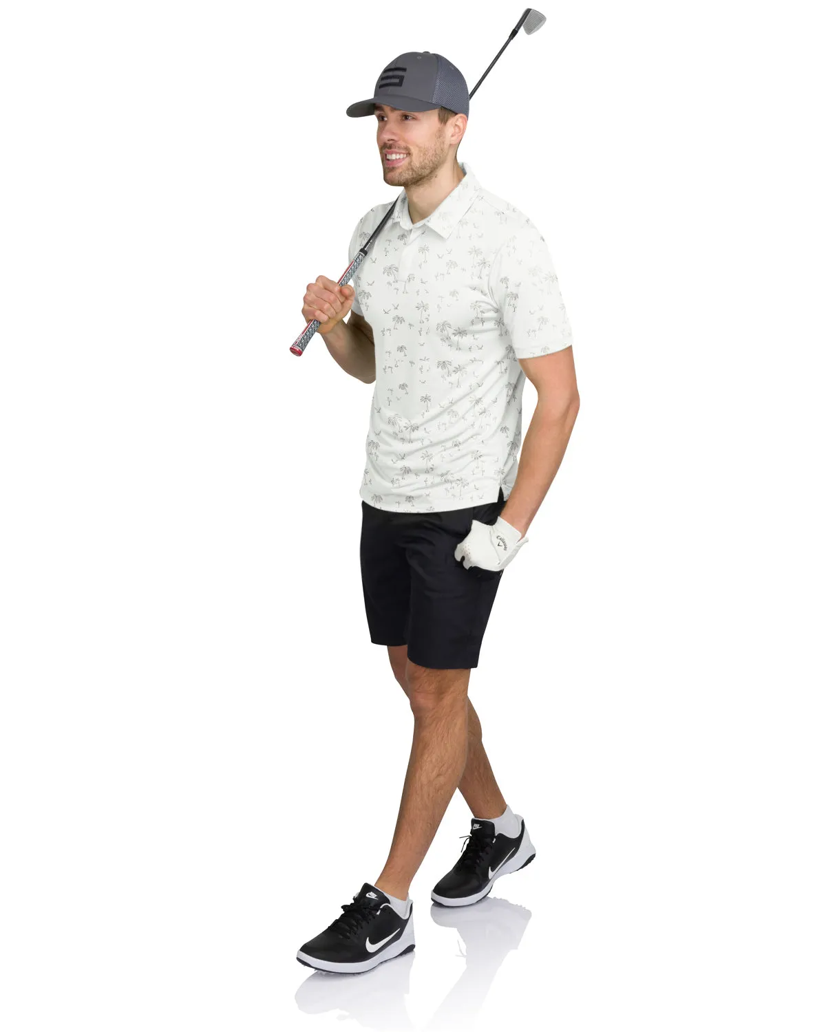 Men's Simple Pattern Performance Polos - PREORDER