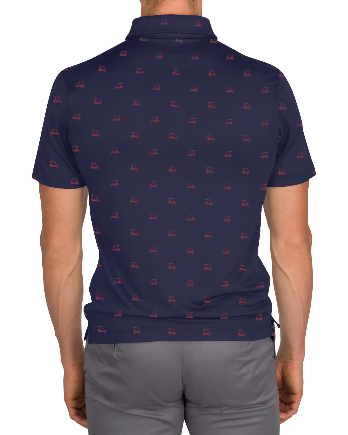 Men's Simple Pattern Performance Polos - PREORDER