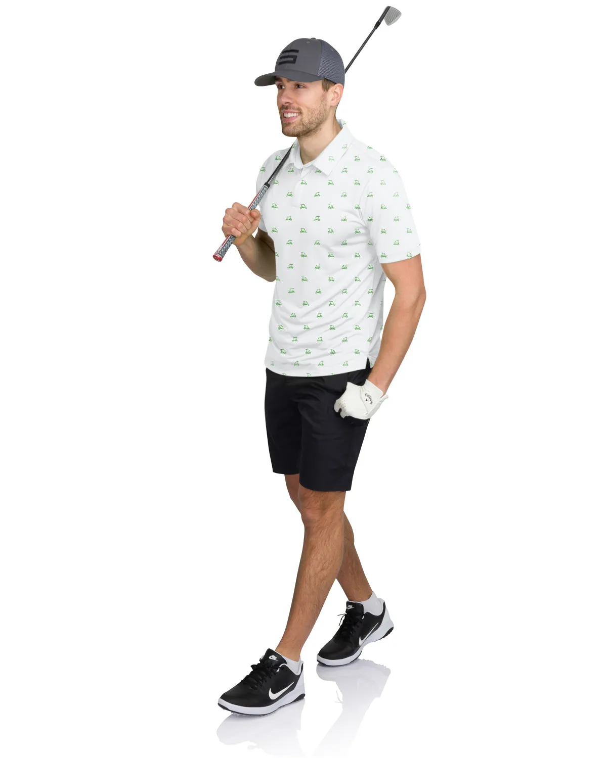 Men's Simple Pattern Performance Polos - PREORDER