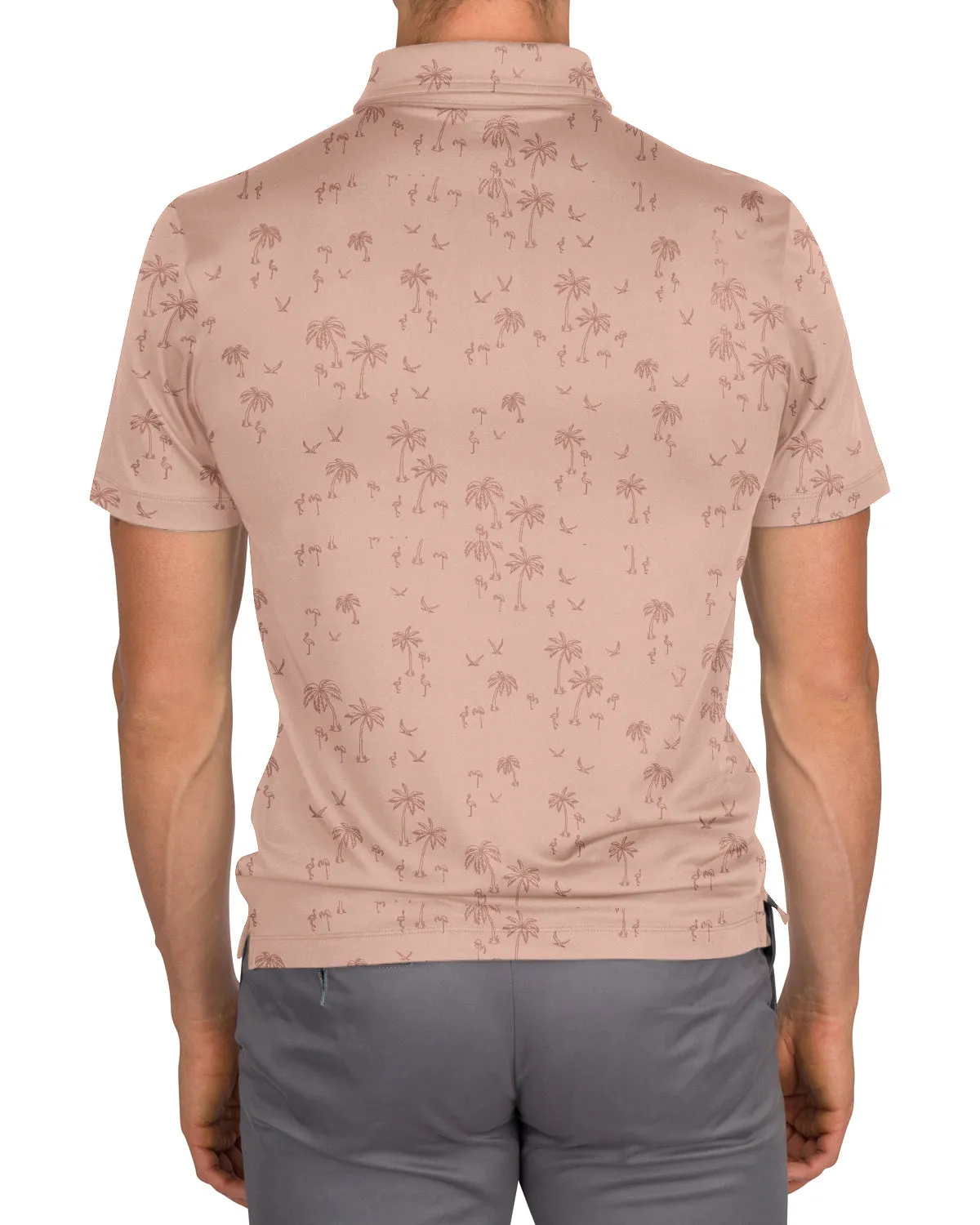 Men's Simple Pattern Performance Polos - PREORDER
