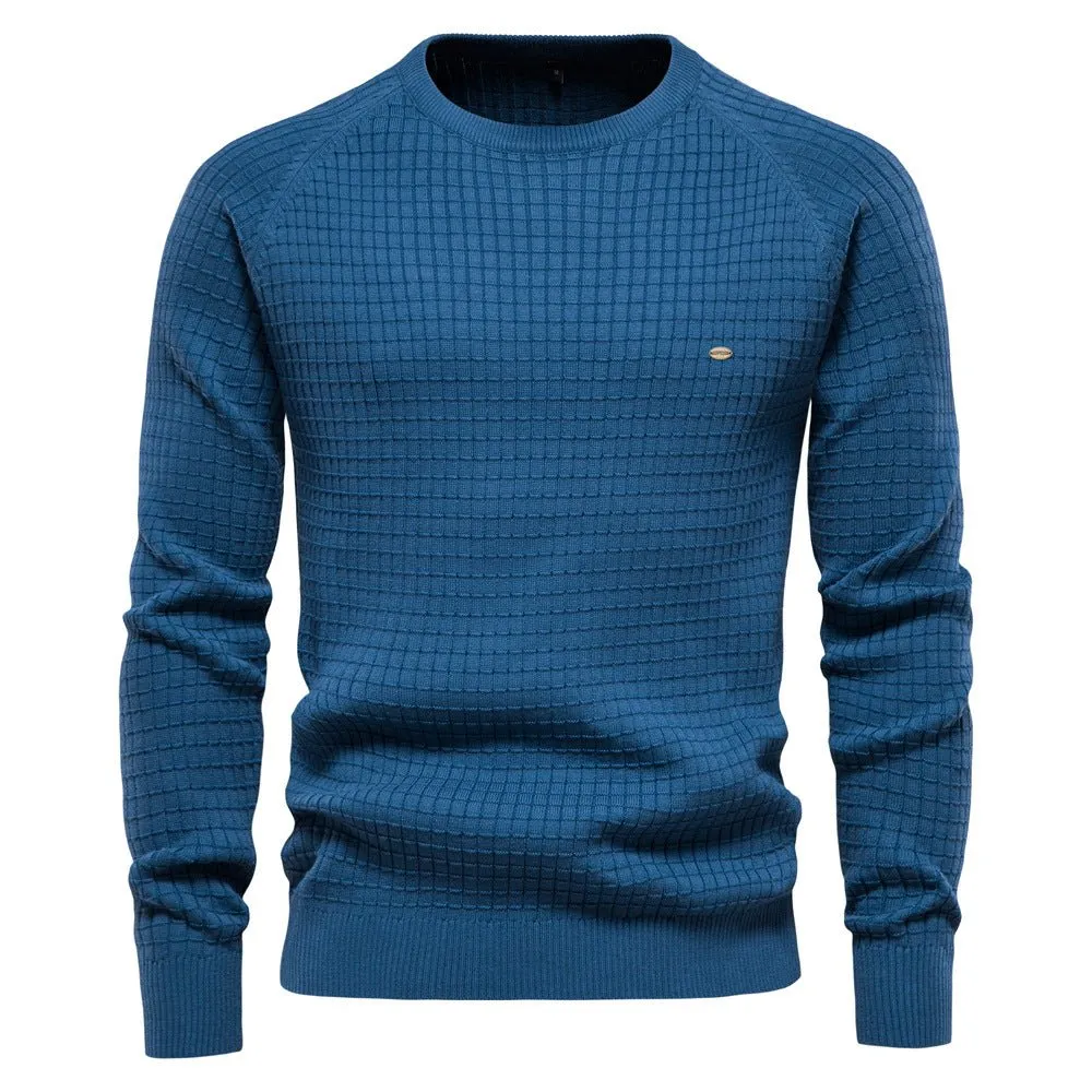 Men’s Textured Knit Crew Neck Jumper – Classic Style with a Modern Edge