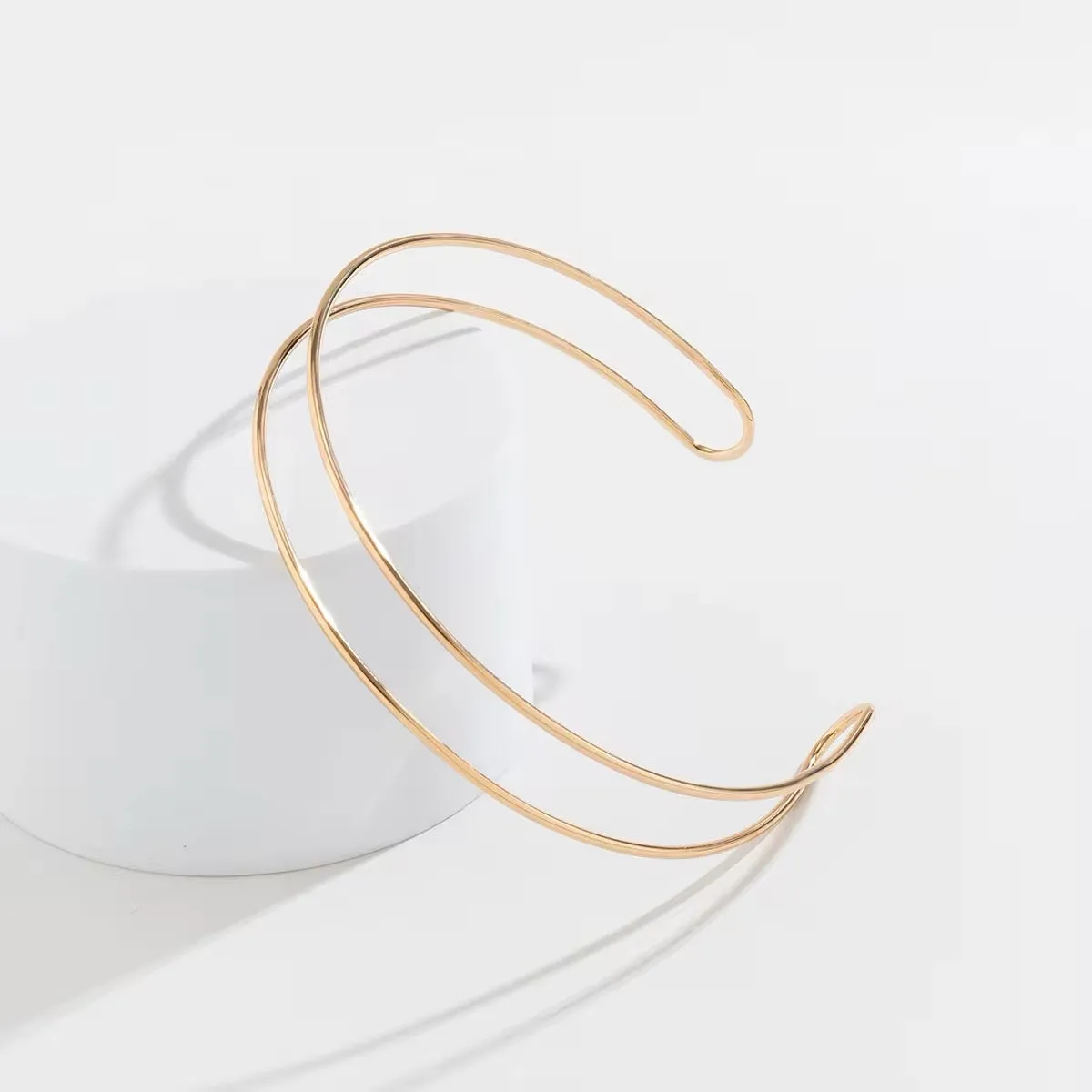 Minimalist African Iron Ring Collar Necklace