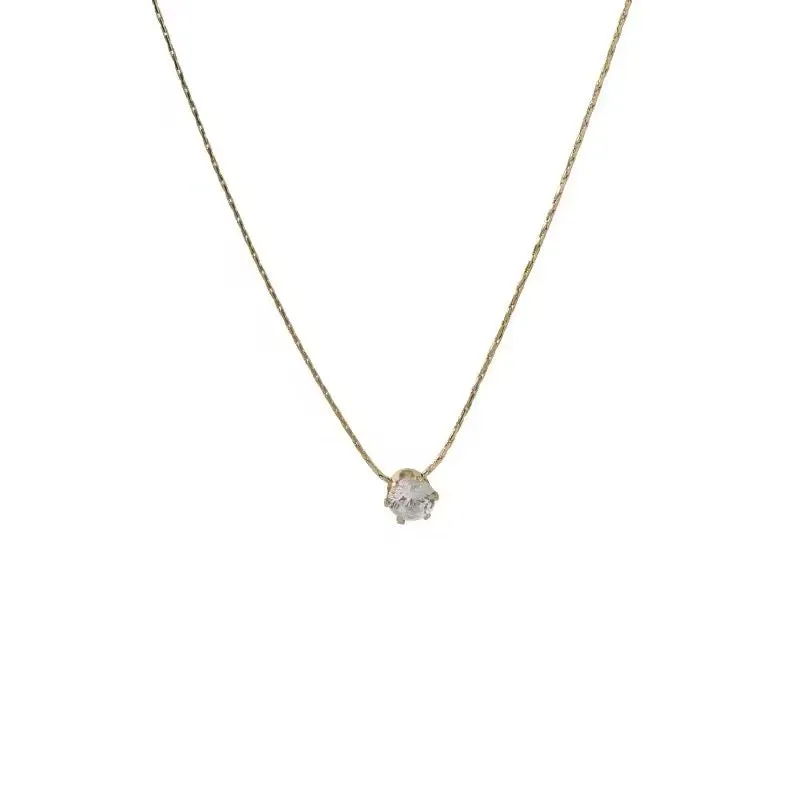 Minimalist Elegant Sparkling Zircon Clavicle Chain Necklace