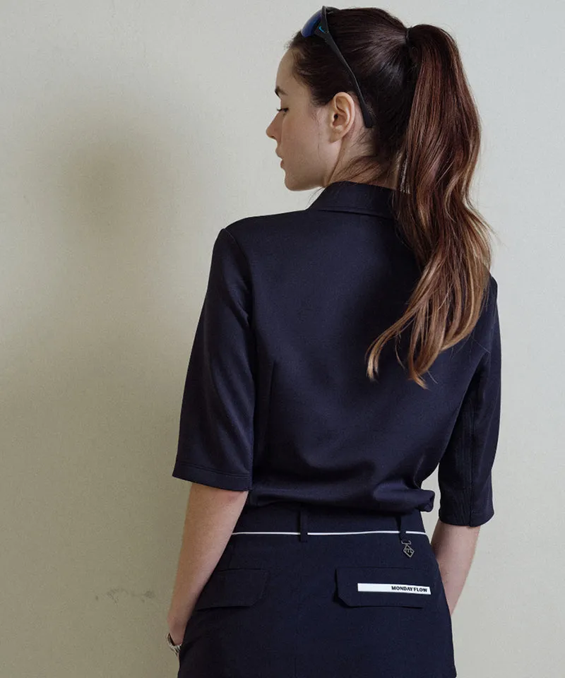 Monday Flow Essential Half Sleeve Top - Dark Navy