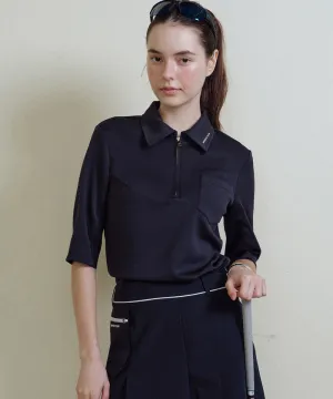 Monday Flow Essential Half Sleeve Top - Dark Navy