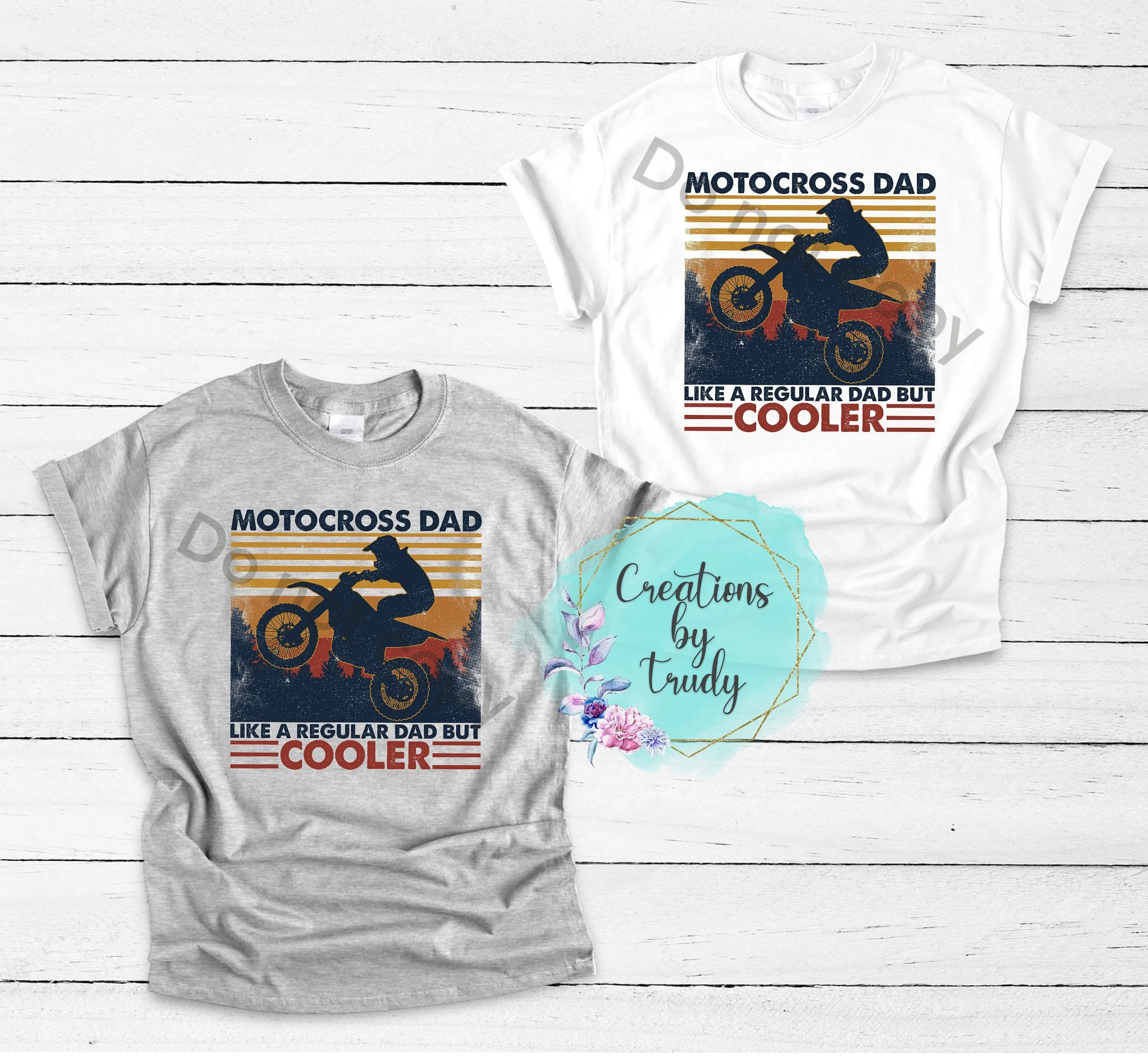 Motor cross dad, like a regular dad only cooler- T SHIRT