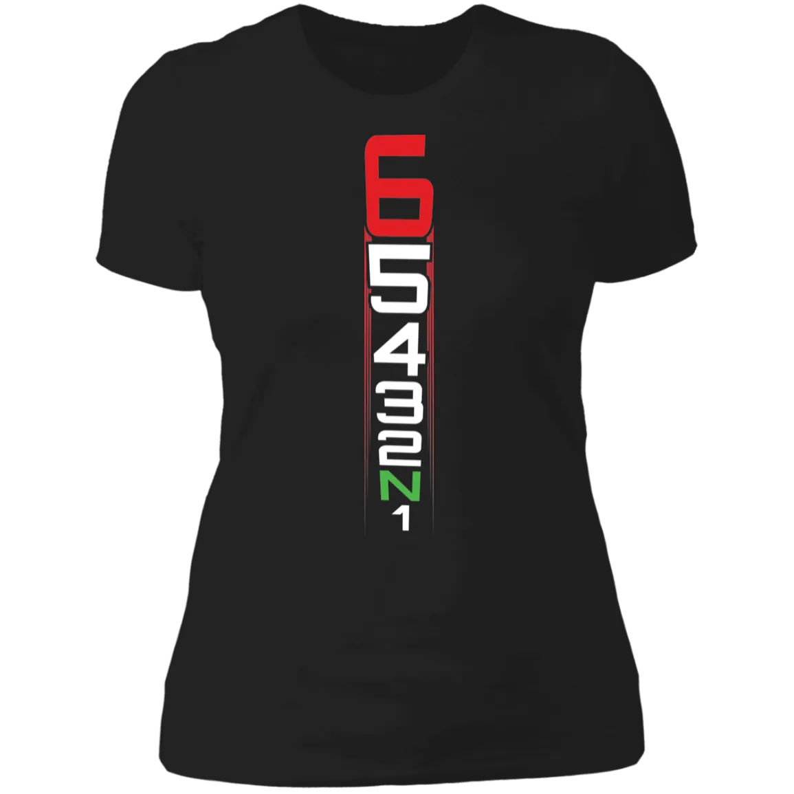 MOTORCYCLE SHIFT PATTERN LADIES T-SHIRT