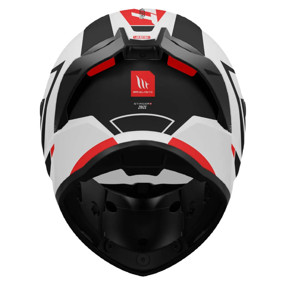 MT Stinger 2 Helmet Zivze A5 Gloss Black / White / Red
