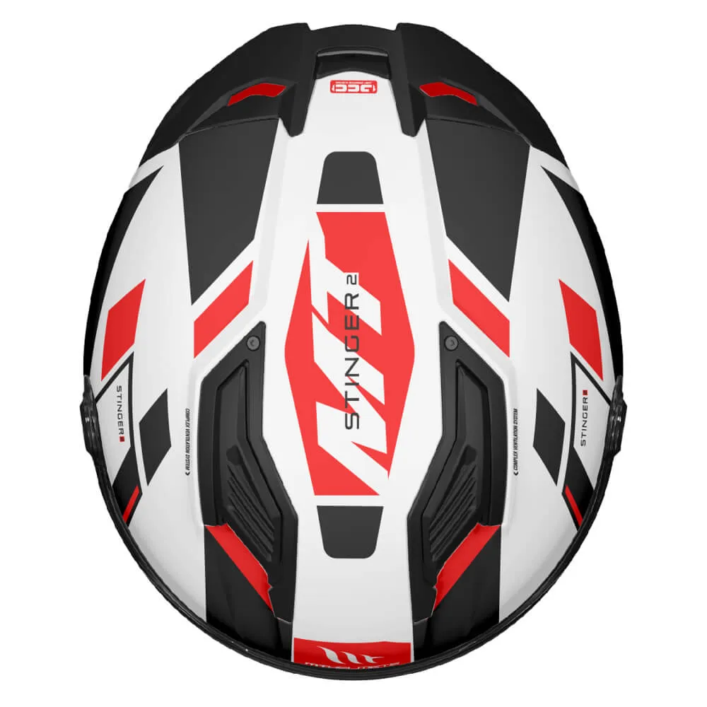 MT Stinger 2 Helmet Zivze A5 Gloss Black / White / Red