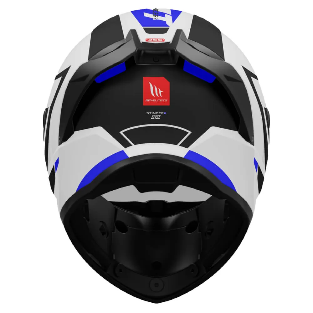MT Stinger 2 Helmet Zivze A7 Gloss Black / White / Blue