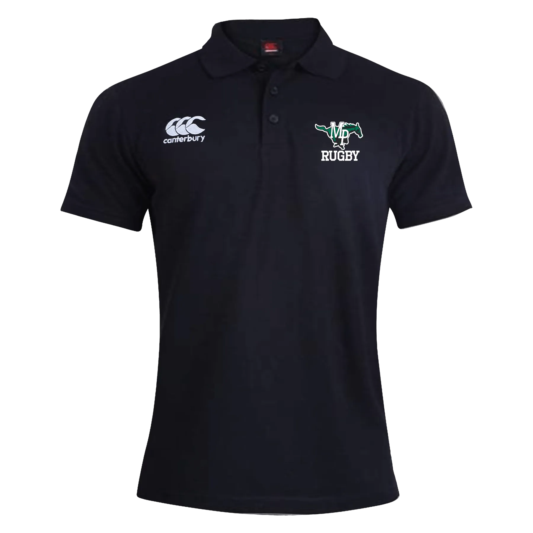 Myers Park Rugby Canterbury Waimak Rugby Polo Black