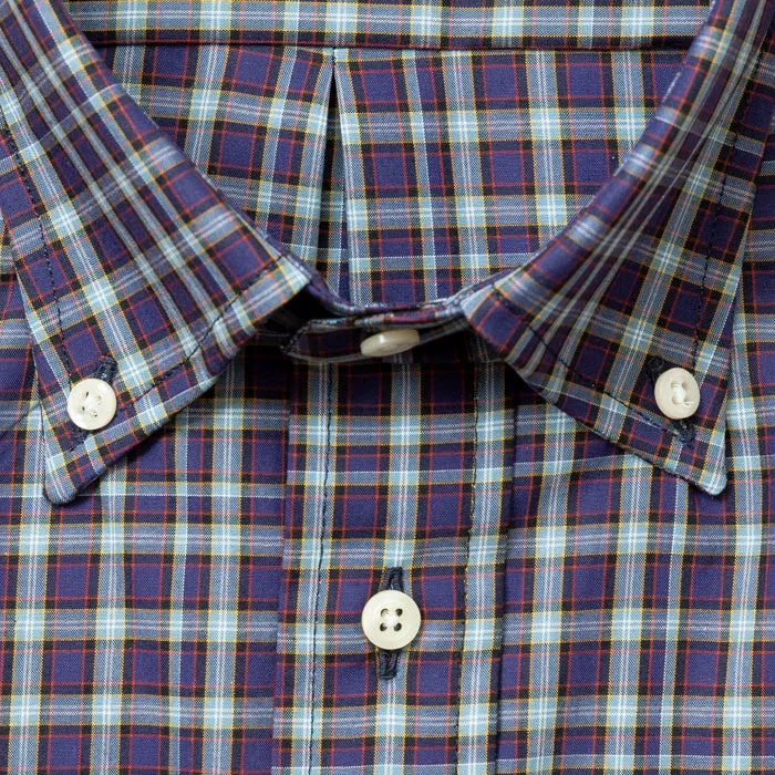 Navy Broadcloth Tartan