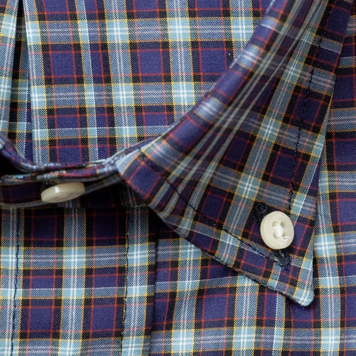 Navy Broadcloth Tartan