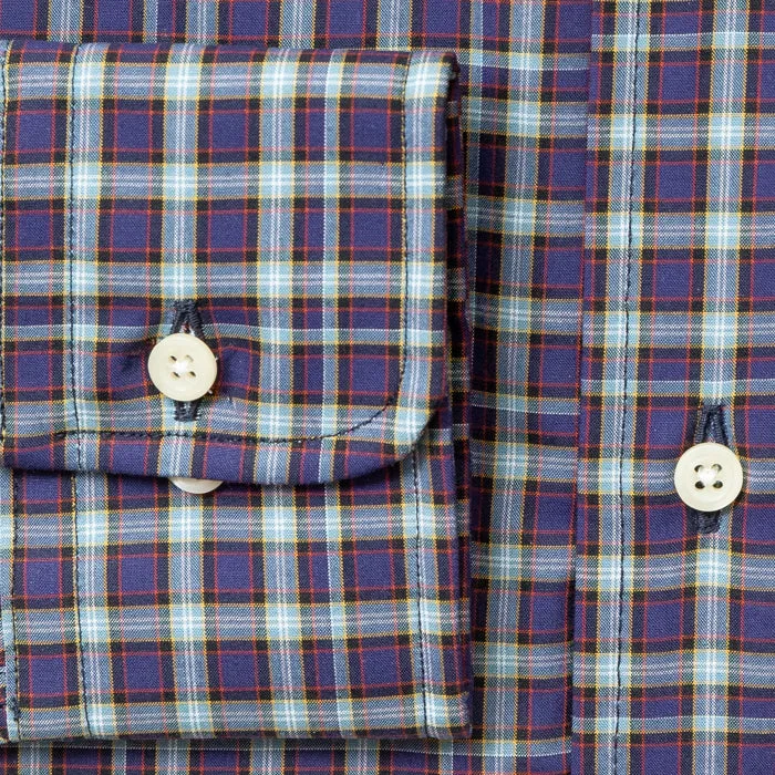 Navy Broadcloth Tartan