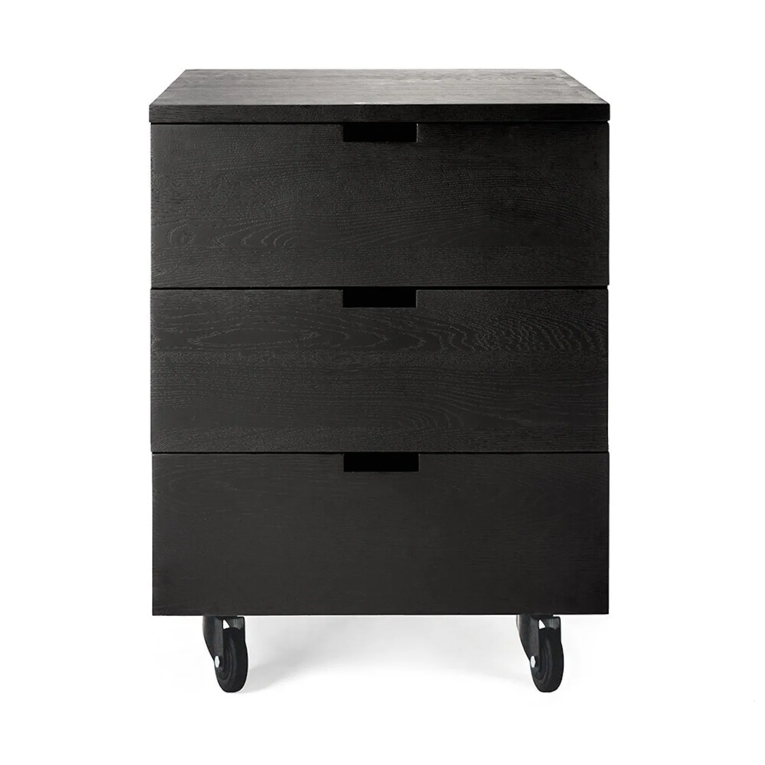 Oak Billy Black Drawer Unit - Varnished