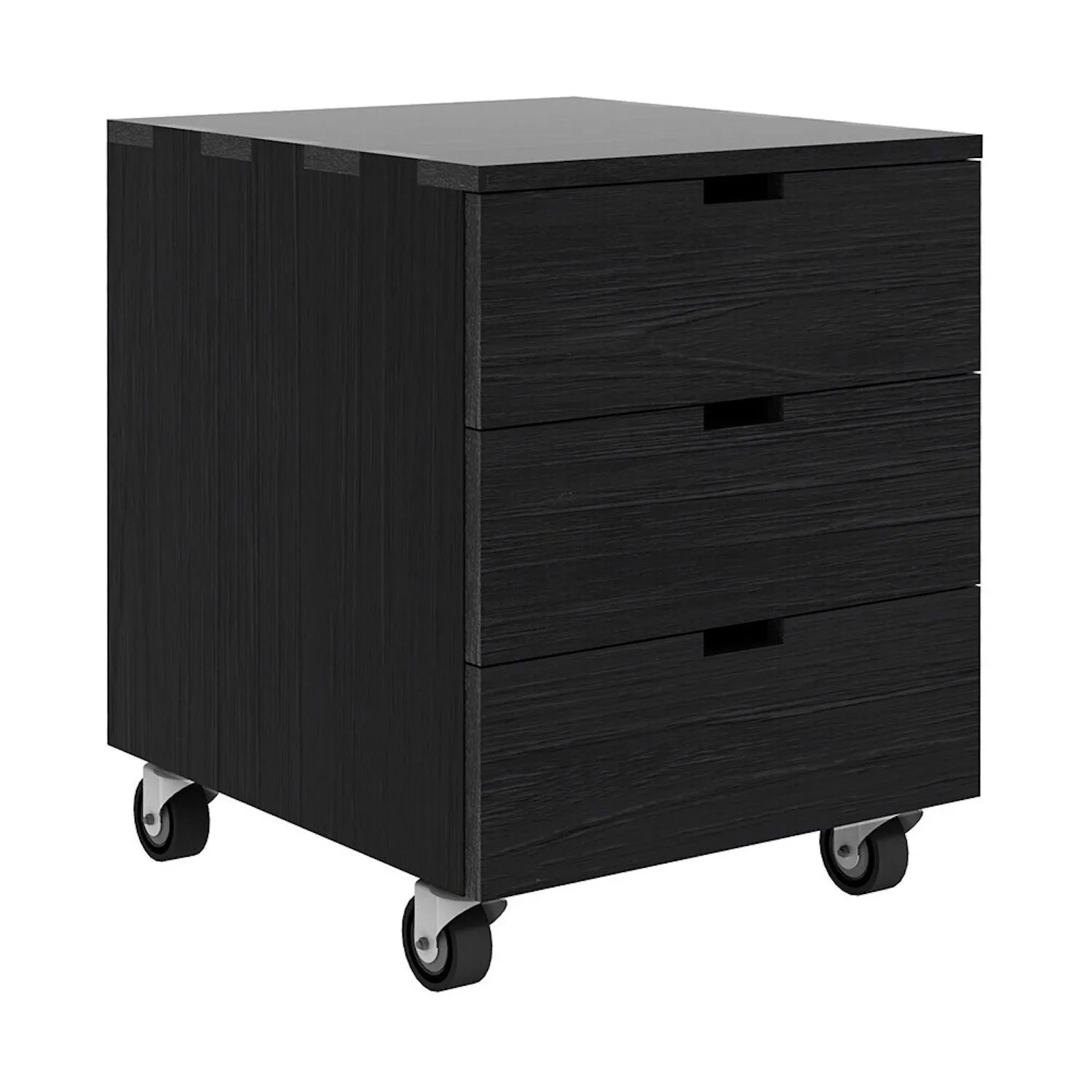 Oak Billy Black Drawer Unit - Varnished