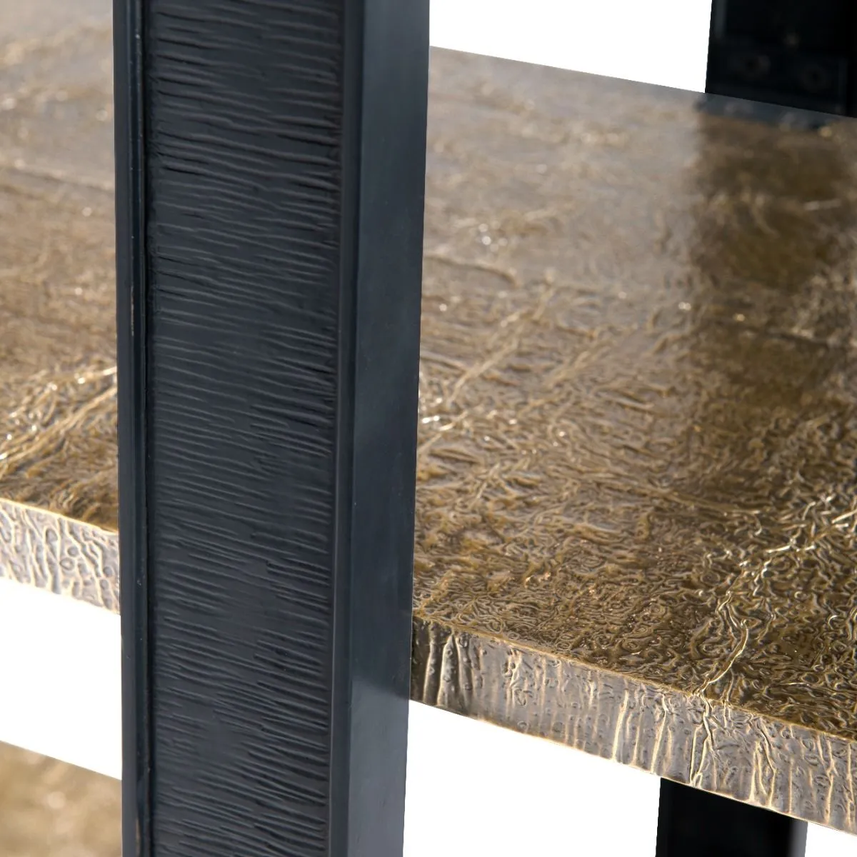 Odeon Etagere / Antique Brass and Dark Bronze