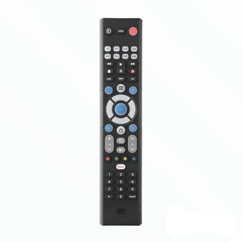 One For All Essence 8 Universal Remote Control (URC1281) - Black