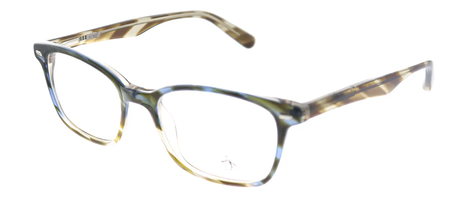 Original Penguin PE Clyde LT Rectangle Plastic Tortoise/ Havana Eyeglasses with Demo Lens
