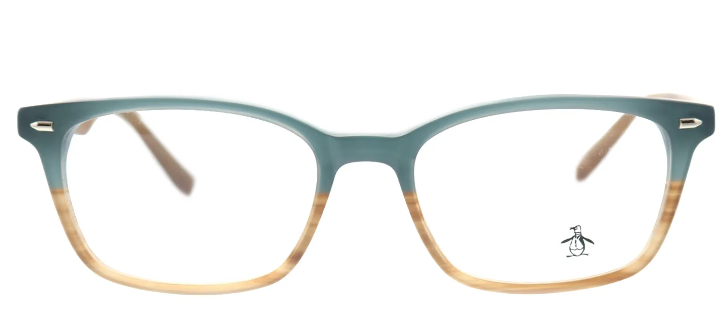 Original Penguin PE Clyde RP Rectangle Plastic Green Eyeglasses with Demo Lens