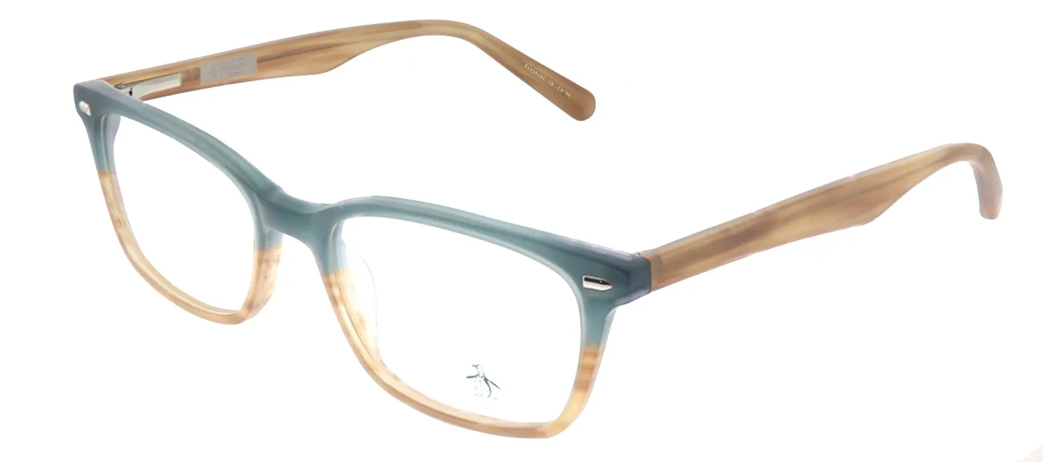 Original Penguin PE Clyde RP Rectangle Plastic Green Eyeglasses with Demo Lens