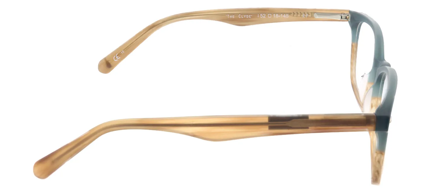 Original Penguin PE Clyde RP Rectangle Plastic Green Eyeglasses with Demo Lens
