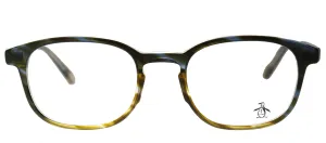 Original Penguin PE Stewart LT Rectangle Plastic Tortoise/ Havana Eyeglasses with Demo Lens