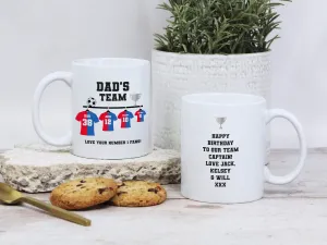 Personalised 'Dad’s Team' Football Mug