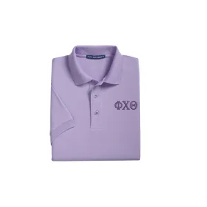 Phi Chi Theta Cotton Pique Polo