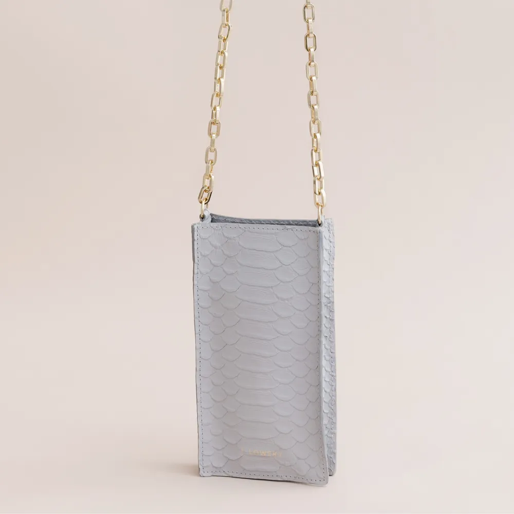 PHONE POUCH | Dove Blue Python