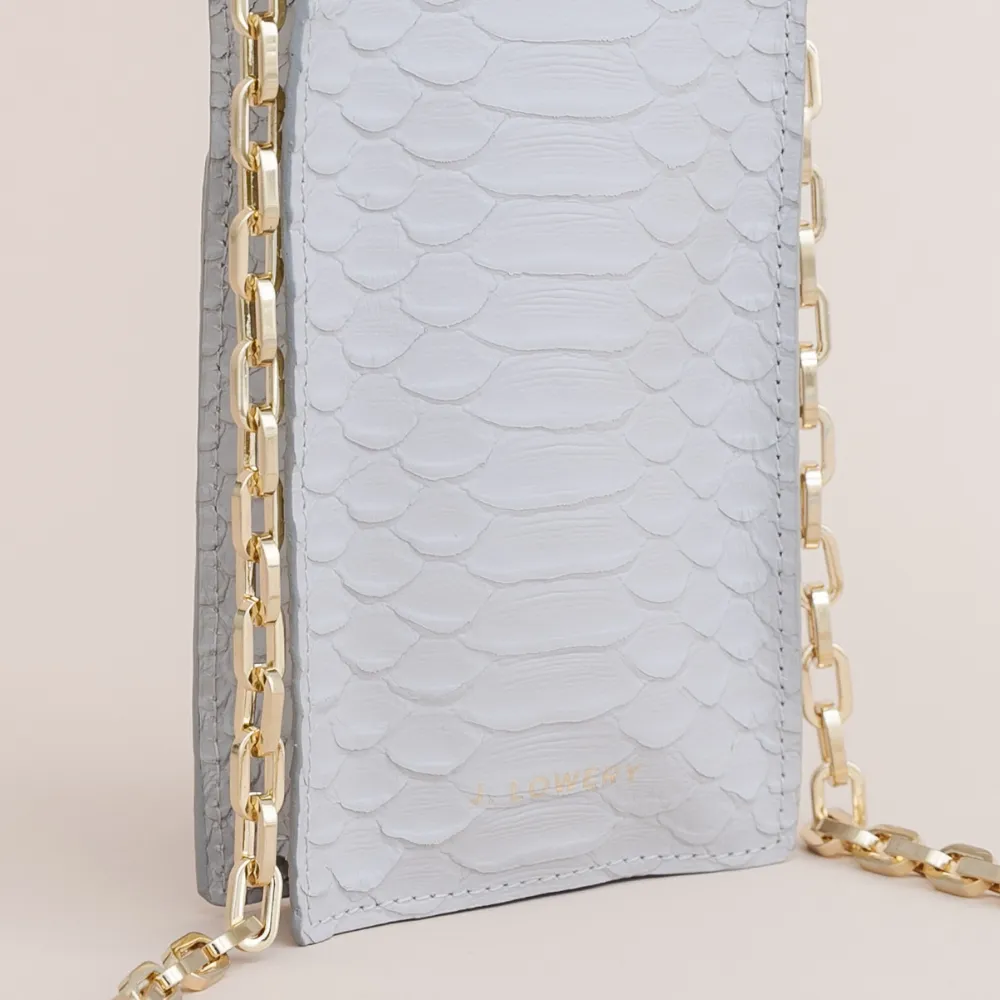 PHONE POUCH | Dove Blue Python