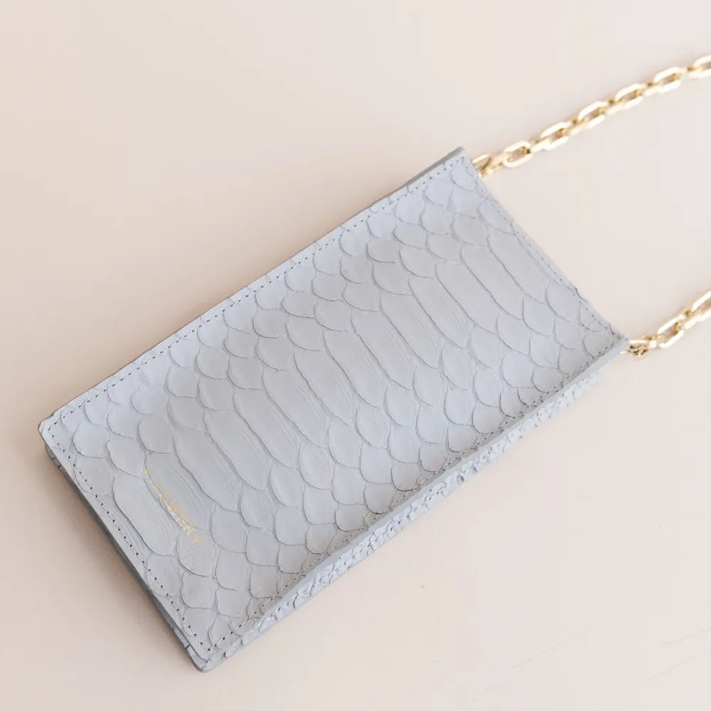 PHONE POUCH | Dove Blue Python