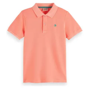 Pique Polo Shirt - Neon Coral